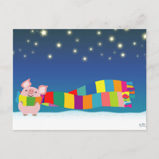 Little Pig's Christmas briefkaart