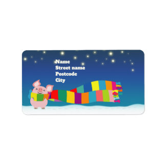 Little Pig's kerst retour adres label