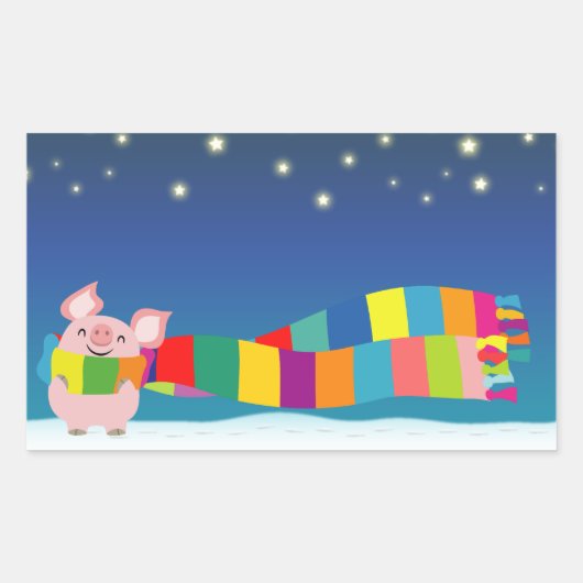 Little Pig's Kerst sticker (Voorkant)