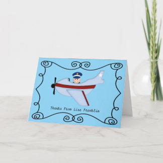 Little Pilot Baby shower Dank je wel Bedankkaart