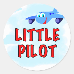 Little Pilot Tshirts and Gifts Ronde Sticker