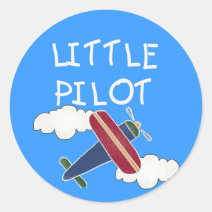 Little Pilot Tshirts and Gifts Ronde Sticker