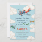 Little Pilot's First Birthday Kaart (Voorkant)