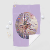 Little Pink Ballerina Cute Original Dance Art Golfhanddoek (Insitu)