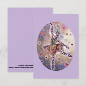 Little Pink Ballerina Cute Original Dance Art Notitiekaartje (Voorkant / Achterkant)