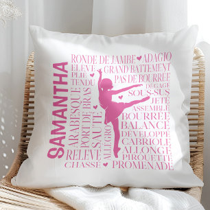 Little Pink Ballerina Typography Kussen