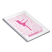 Little Pink Ballerina Typography Notitieboek (Rechterzijde)