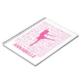 Little Pink Ballerina Typography Notitieboek (Linkerzijde)
