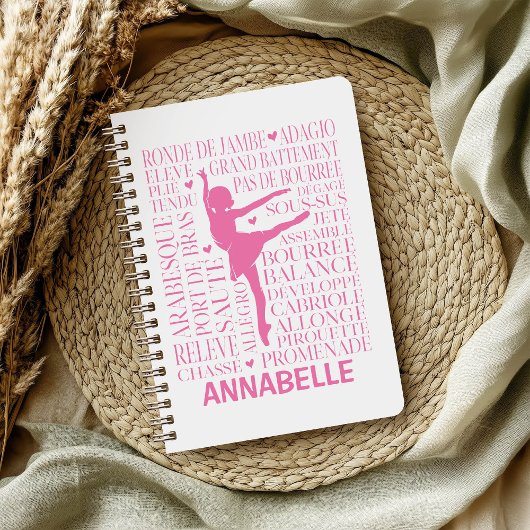 Little Pink Ballerina Typography Notitieboek