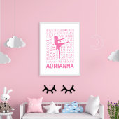 Little Pink Ballerina Typography Poster