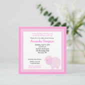 Little Pink Boerderij 5x5 Baby shower Invitation Kaart (Staand voorkant)