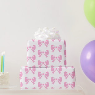 Little Pink Bow Baby shower Girl Verjaardag Coquet Cadeaupapier