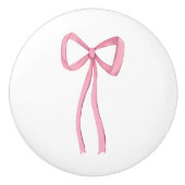 Little Pink Bow Darling Keramische Knop (Voorkant)
