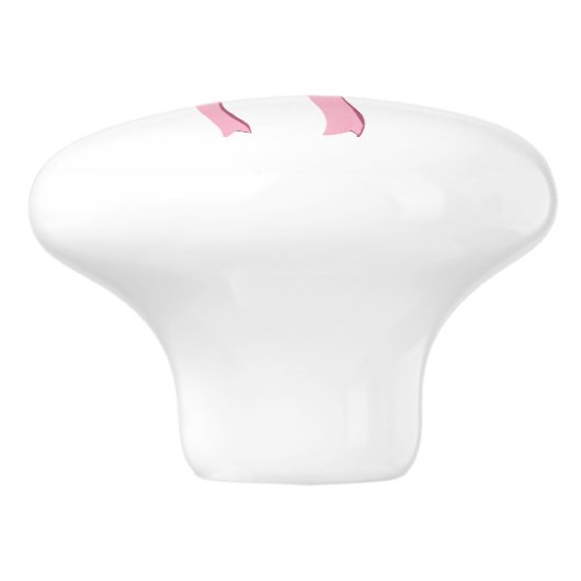 Little Pink Bow Darling Keramische Knop (Zijkant)