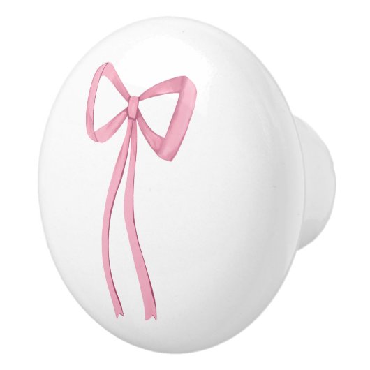 Little Pink Bow Darling Keramische Knop (Rechts)
