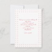 Little Pink Bunny in een ballon Flat Dank u kaart (Achterkant)