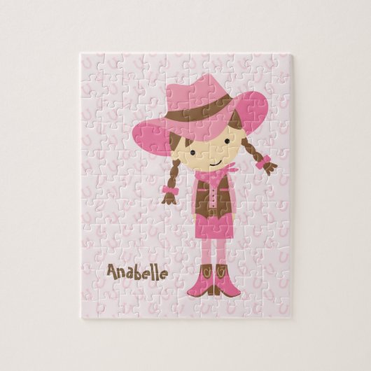 Little Pink Cowgirl Legpuzzel (Verticaal)