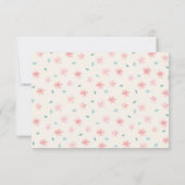 Little Pink Flower Wedding Invitation RSVP-kaarten RSVP Kaartje (Achterkant)