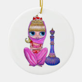 Little Pink Genie Belly Dancer Big Eyes Cute Keramisch Ornament (Voorkant)