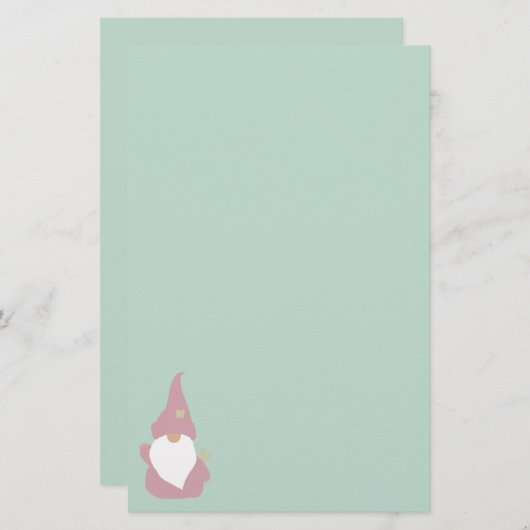 Little Pink Gnome Briefpapier (Voorkant / Achterkant)