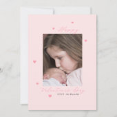 Little Pink Hearts Valentijnsdag Photo Card (Voorkant)