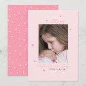 Little Pink Hearts Valentijnsdag Photo Card (Voorkant / Achterkant)