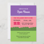 Little Pink House Fun open huis uitnodiging (Voorkant)