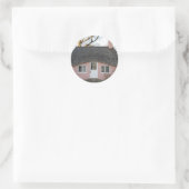 Little Pink House Ronde Sticker (Tas)