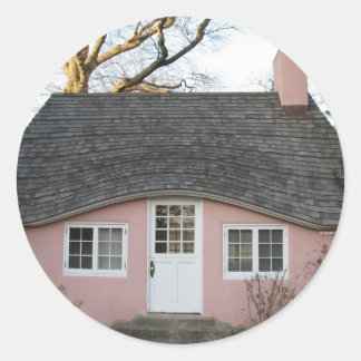 Little Pink House Ronde Sticker