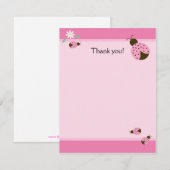 Little Pink Ladybugs Flat Matte Opmerking: Notitiekaartje (Voorkant / Achterkant)