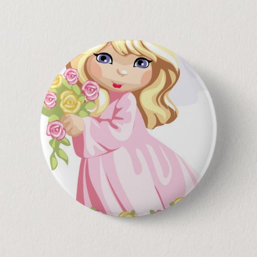 Little Pink Princess Ronde Button 5,7 Cm (Voorkant)