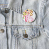 Little Pink Princess Ronde Button 5,7 Cm (In situ)