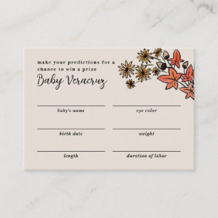 Little Pink Pumpkin Baby Girl Shower Game Informatiekaartje