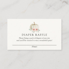 Little Pink Pumpkin Diaper Raffle Enclosure Kaart