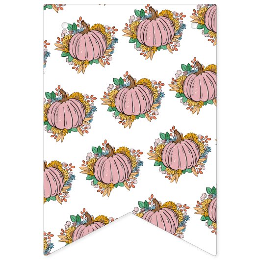 Little Pink Pumpkin Het is een meisje Baby shower Vlaggetjes (Eerste vlag)