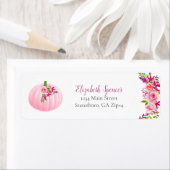Little Pink Pumpkin Return-adres Etiket (Insitu)