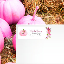 Little Pink Pumpkin Return-adres Etiket