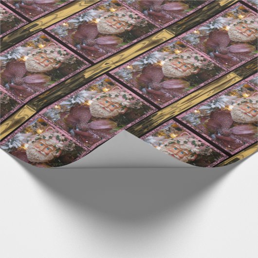 Little Pink Santa Gala 30 x 6' Cadeaupapier (Hoek)