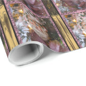 Little Pink Santa Gala Cadeaupapier (Rol Hoek)