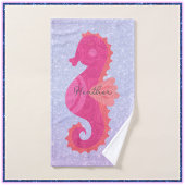  Little Pink Seahorse Bad Handdoek