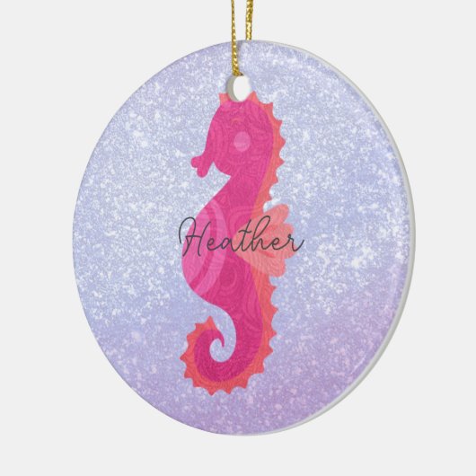  Little Pink Seahorse Keramisch Ornament (Links)