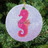  Little Pink Seahorse Keramisch Ornament
