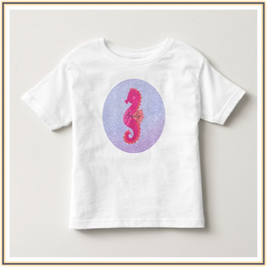 Little Pink Seahorse Kinder Shirts