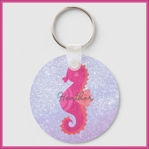 Little Pink Seahorse Sleutelhanger