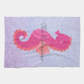  Little Pink Seahorse Theedoek (Horizontaal)