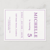 Little Pink Unicorn Birthday Party Invite Uitnodiging Briefkaart (Achterkant)