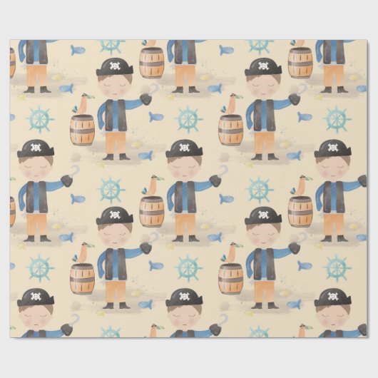 Little Pirate Boy Cadeaupapier (Vlak)