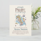 Little Pirate Nautical Het is Boy Baby shower Kaart (Staand voorkant)