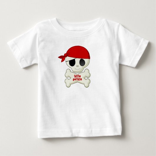 Little Pirate Skull en Crossbones Kinder T-shirt (Voorkant)