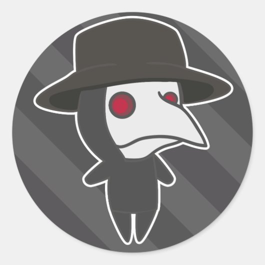 Little Plague Doctor Ronde Sticker (Voorkant)
